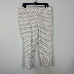 Loft Julie The Riviera Pant White Printed Chino Ankle & Cropped Trousers